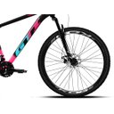 Ver imagem 4 de Bicicleta Mtb Aro 29 Gti Roma 21 Marchas e Freios a Disco Cor:rosa Degradê+preto;tamanho:15