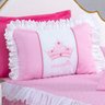 Kit Colcha Infantil Solteiro Menina Coroa com Almofada Decorativa + Cortina para Quarto Infantil - 5