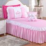 Kit Colcha Infantil Solteiro Menina Coroa com Almofada Decorativa + Cortina para Quarto Infantil - 3