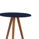 Ver imagem 2 de Mesa de Apoio Grande Tripé Pé Palito Hannover - Azul Petróleo/imbuia Glazer