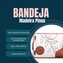 Ver imagem 3 de Kit 2 Bandeja de Madeira Servir Café da Manhã Mesa Refeições Cor:folha