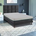 Ver imagem 2 de Cabeceira Cama Box Casal Kappesberg Lótus Bouclé Chumbo 140cm