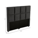 Ver imagem 3 de Cabeceira Cama Box Casal Kappesberg Lótus Bouclé Chumbo 140cm