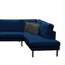 Ver imagem 5 de Sofá Decorativo Sala de Estar Osaka 310cm Modulado em U com Almofadas Pés em Madeira Linho Azul Mari