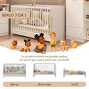 Ver imagem 3 de Quarto de Bebê Completo com Berço 3 em 1 e Colchão Incluso Confete Multimóveis MP4916 Branco