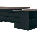 Ver imagem 5 de Mesa de Escritório 4 Gavetas 3 Nichos 2 Portas e Conector C/ Tomada Presidente Artany Charuto/preto