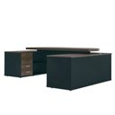 Ver imagem 6 de Mesa de Escritório 4 Gavetas 3 Nichos 2 Portas e Conector C/ Tomada Presidente Artany Charuto/preto