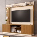 Ver imagem 1 de Painel e Rack para TV Kourtney Cinamomo Off White Efeito Ripado