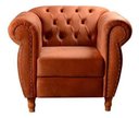 Ver imagem 5 de Sofá Nobreza Poltrona Chesterfield Vintage Retrô Clássico Veludo Terracota