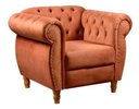 Ver imagem 2 de Sofá Nobreza Poltrona Chesterfield Vintage Retrô Clássico Veludo Terracota