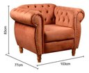 Ver imagem 4 de Sofá Nobreza Poltrona Chesterfield Vintage Retrô Clássico Veludo Terracota