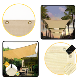 Tela Decorativa Sombrite 90% Bege 4x5 Bainha e Ilhós - 4