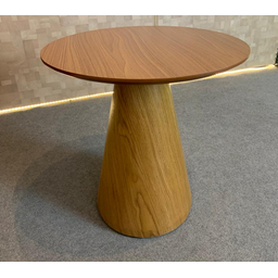 Mesa Cone Lateral Laminada em Madeira Natural Freijó Tampo 41 cm - 2