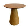 Mesa Cone Lateral Laminada em Madeira Natural Freijó Tampo 41 cm - 1