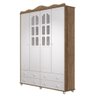 Guarda Roupas Provence Planet Baby 4 portas e 4 gavetas Amêndoa/ Branco - 1