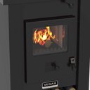 Ver imagem 2 de Calefator com Depósito para Lenha Dupla Combustão Pyron Preto Fosco - Venax