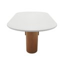 Ver imagem 3 de Mesa de Jantar Flórida Oblongo - Amêndoa - Tampo 220x90cm Branco/vidro Off-white