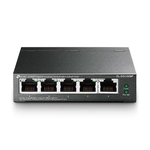 Switch Gigabit 10/100/1000 de Mesa C/ 5 Portas (4 Poe) Tl-sg1005p Smb