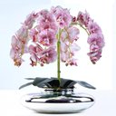 Ver imagem 1 de Arranjo 4 Orquídeas Artificiais Mescladas em Vaso Prata Ariel