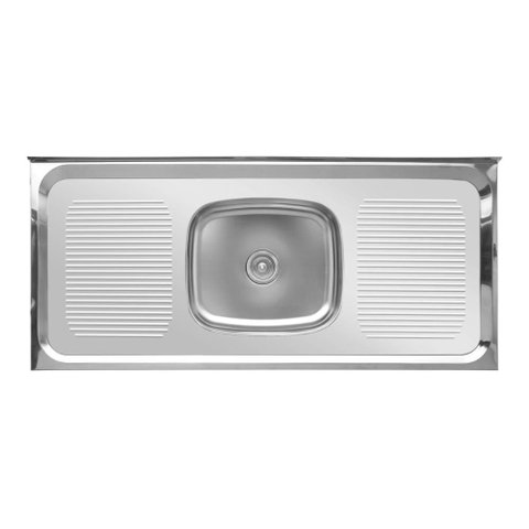 Pia de Cozinha Inox com Válvula 120x52,5cm Multimóveis Cr25351 Inox