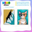 Ver imagem 3 de Kit 02 Placas Mdf Arte Moderna com Gatos e Café Tamanho A4