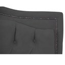 Ver imagem 5 de Cabeceira Casal Estofada para Cama Box Maitê Veludo Cor Cinza Chumbo