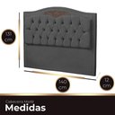 Ver imagem 4 de Cabeceira Casal Estofada para Cama Box Maitê Veludo Cor Cinza Chumbo