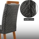 Ver imagem 5 de Mesa de Jantar Liz 180cm Tampo MDF Vidro Canto Copo com 6 Cadeiras Aline