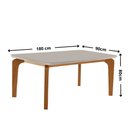 Ver imagem 4 de Mesa de Jantar Liz 180cm Tampo MDF Vidro Canto Copo com 6 Cadeiras Aline