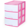 Gaveteiro Organizador Multiuso Médio com 3 Gavetas Rosa - 1