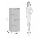 Ver imagem 3 de Gaveteiro Arquivo para Pastas com 4 Gavetas