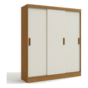 Ver imagem 1 de Guarda Roupa Casal Mônaco 3 Portas de Correr 3 Gavetas Cinamomo Off White Formimóveis