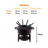 Fondue Ferro Preto 1,6 Litros com 6 Espeto Santana Premium - 2