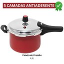 Ver imagem 2 de Panela de Pressão 4,5 Litros Antiaderente Fechamento Externo + Descanso Redondo + Concha de Silicone