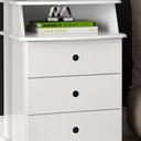 Ver imagem 3 de Mesinha para Cabeceira 3 Gavetas Branco Luxo e J