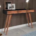Ver imagem 1 de Aparador Decorativo 3 Gavetas 1,20m Laqueado Preto