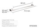 Ver imagem 4 de Toalheiro Porta Toalha Banho Banheiro 70 cm Inox - Kromus RT0306