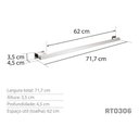 Ver imagem 3 de Toalheiro 70 Cm Inox - Kromus Rt0306