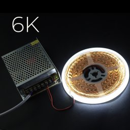 Kit Led 2835 120 Led/m Dc 24v 6k 10m 8mm 8w/m 48w+fonte 24v - 4