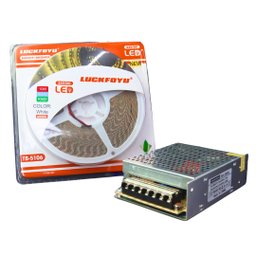 Kit Led 2835 120 Led/m Dc 24v 6k 10m 8mm 8w/m 48w+fonte 24v - 5