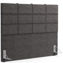 Ver imagem 1 de Cabeceira Cama Box Casal King 195 Cm Roma W01 Linho Cinza Escuro - Lyam