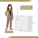 Ver imagem 3 de Aparador para Sala de Estar 10 Gavetas Melinda Branco