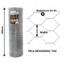 TELA HEXAGONAL GALINHEIRO TAG MALHA 2" FIO BWG 18 (1,24mm) RL 25X0,8m - 3
