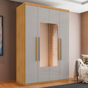 Ver imagem 1 de Guarda Roupa 4 Portas com Espelho Carimã Naturalle Off White