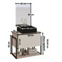 Ver imagem 2 de Kit Gabinete Banheiro Completo Industrial Tech 60cm Madeirado/branco - Cuba Preta