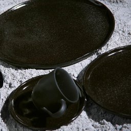 Conjunto C/ 6 Pratos Fundo Bio Stoneware Black Sand Ø 22,5cm - 3