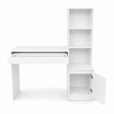 Ver imagem 3 de Escrivaninha com 3 Prateleiras 1 Gaveta 1 Porta Ágata Home Office - Branco