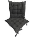 Ver imagem 4 de Kit 02 Almofadas Assento Futon Flat para Cadeira 40x40 Cinza Escuro