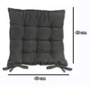 Ver imagem 6 de Kit 02 Almofadas Assento Futon Flat para Cadeira 40x40 Cinza Escuro