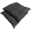 Ver imagem 1 de Kit 02 Almofadas Assento Futon Flat para Cadeira 40x40 Cinza Escuro